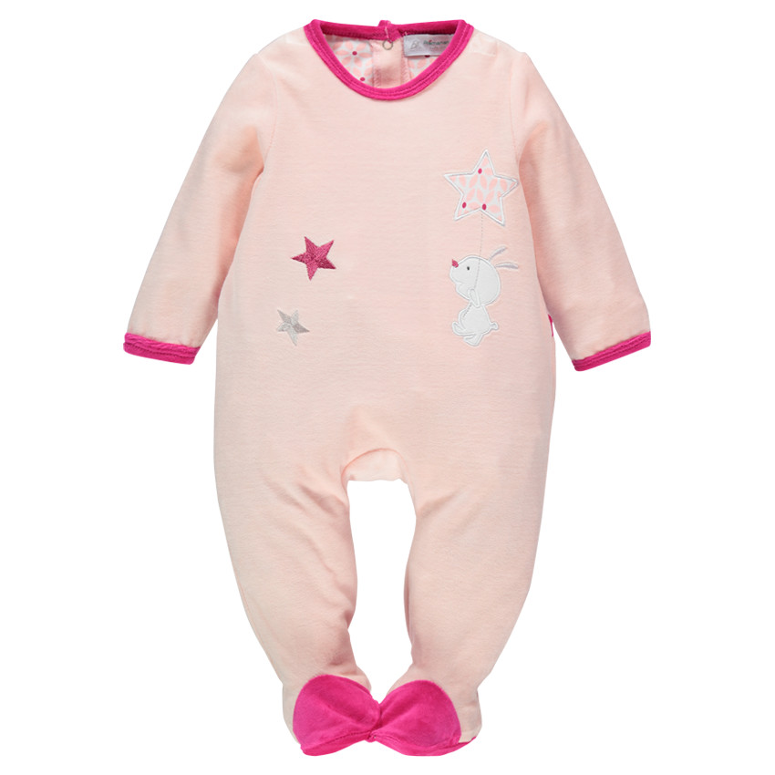 Dors-bien en velours brodé avec ouverture adapté à l'âge 