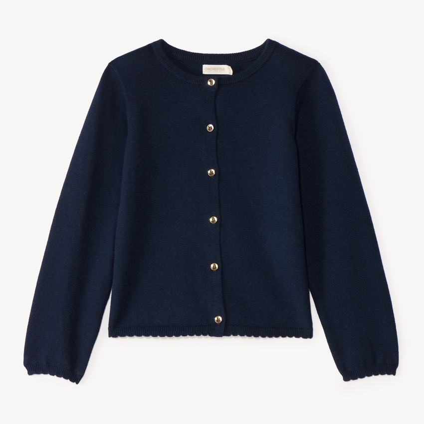 Uni gebreide lange mouwen vest voor meisjes 