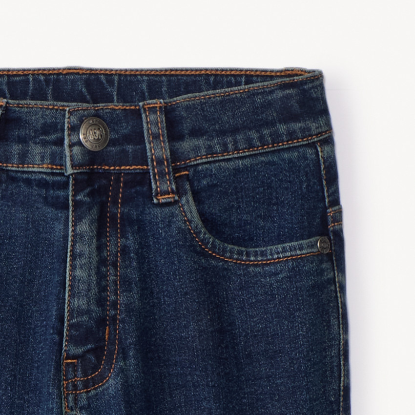 Jean slim en denim avec coutures contrastées pour garçon 
