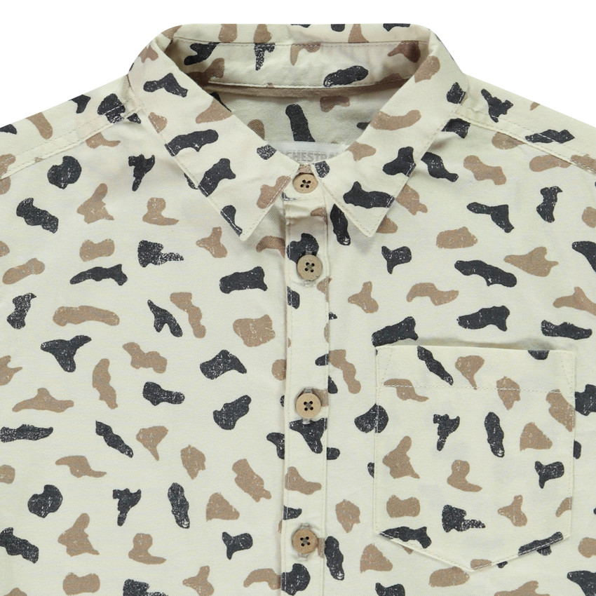 Langarmige shirt met vlekkenprint voor jongens 