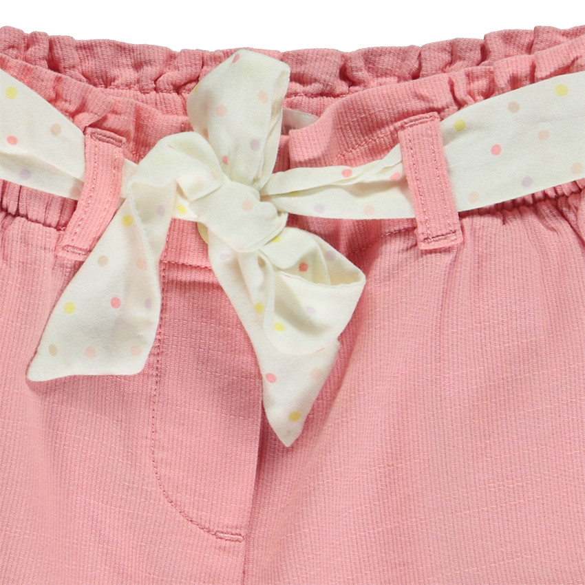 Short paperbag avec ceinture imprimée pour fille 