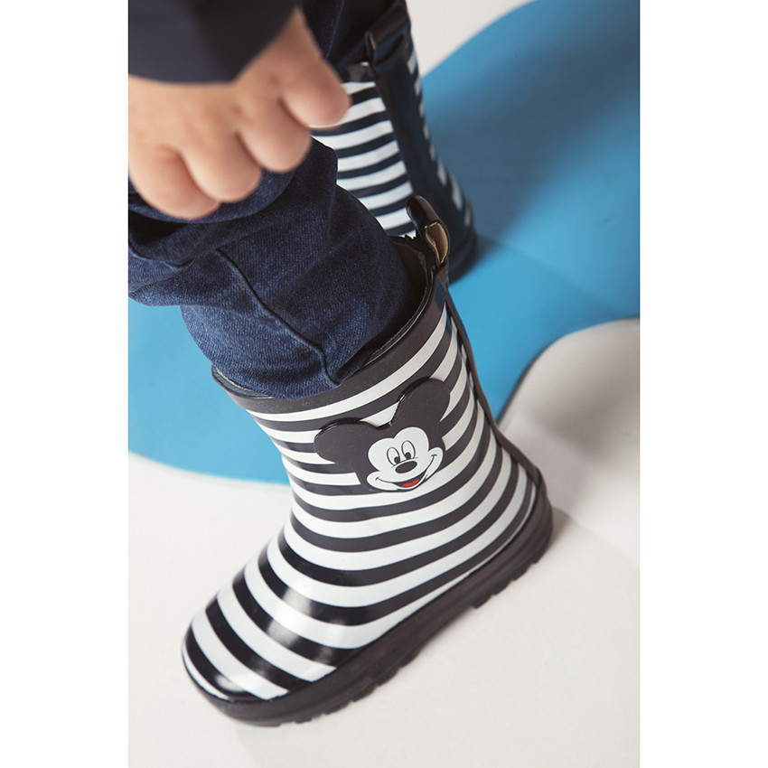 Bottes de pluie rayées Mickey Disney pour bébé garçon 