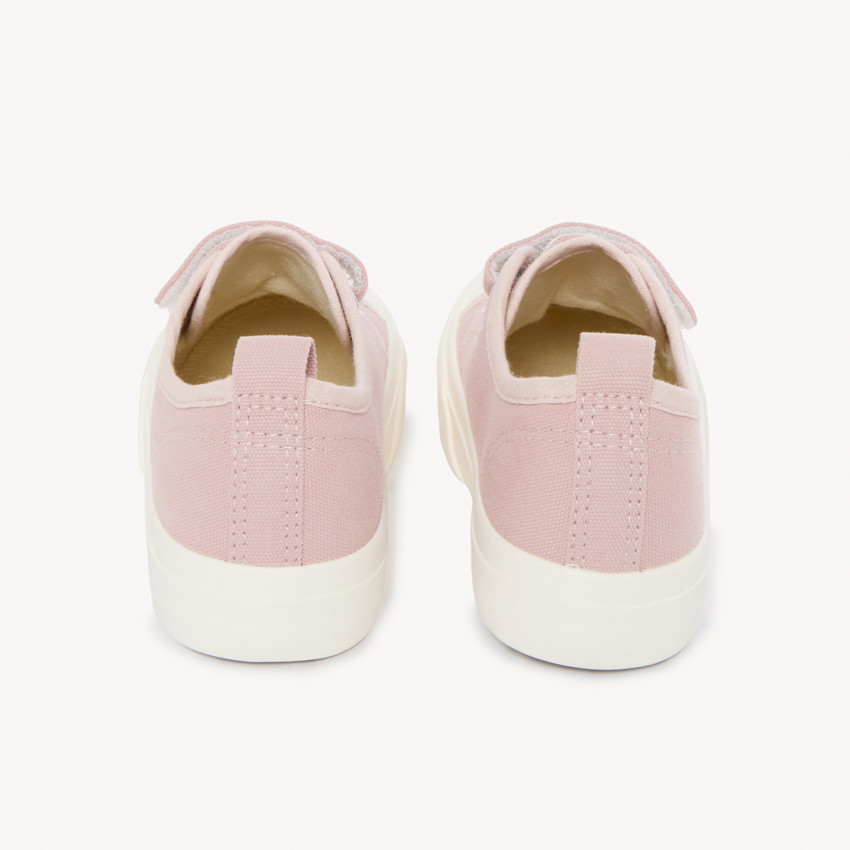 Lage sneakers van stof met klittenband en elastische veters voor meisjes 