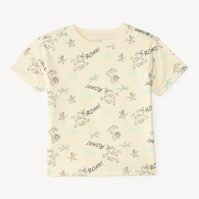 T-shirt manches courtes 1/2 oversize imprimé Le Roi Lion Disney pour bébé garçon 