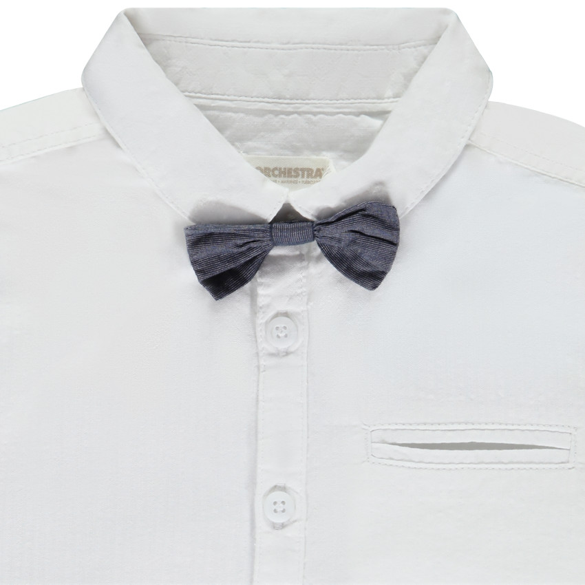 Chemise manches longues avec nœud papillon pour garçon  