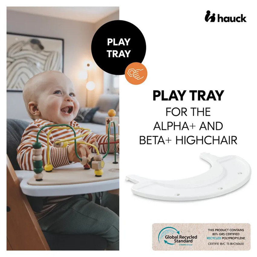 Plateau de jeu Play Tray pour chaise haute Alpha+ blanc 
