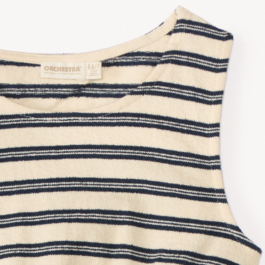 Ensemble court 2 pièces total look rayé pour fille 