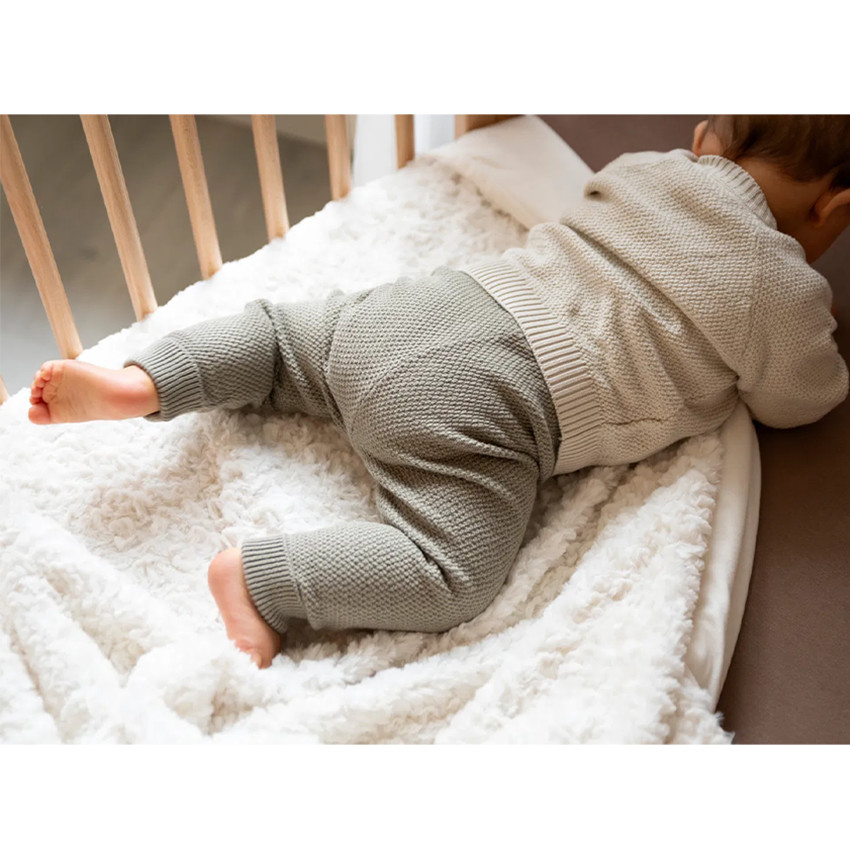 Couverture berceau Snow - Blanc cassé 100x135cm 