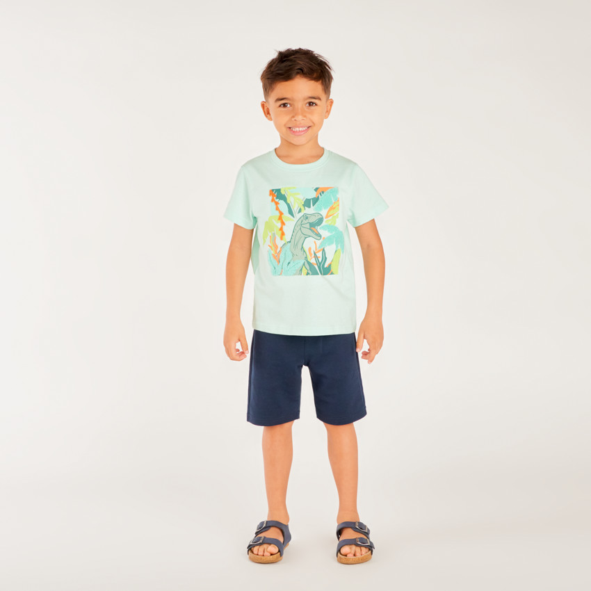 T-shirt manches courtes print fantaisie avec patch bouclettes garçon 