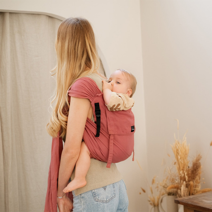 Porte-bébé type mei tai P'tit Evo acajou 