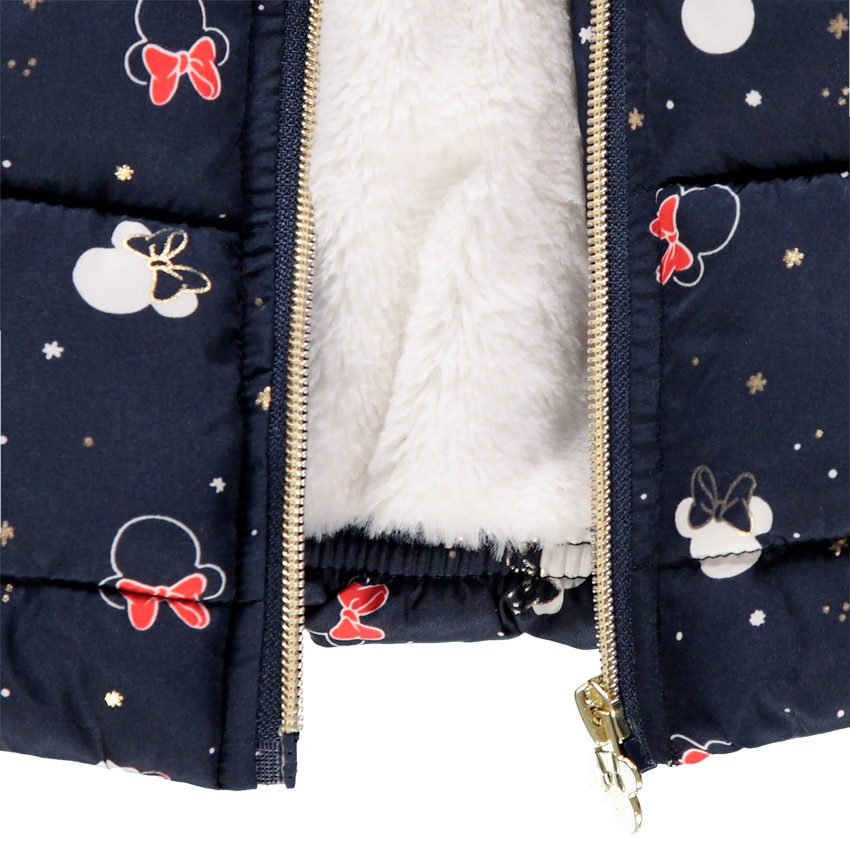 Doudoune matelassée à capuche imprimée Minnie Disney pour bébé fille 