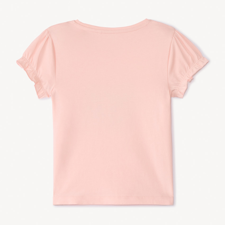 T-shirt manches courtes print fleuri pour fille 