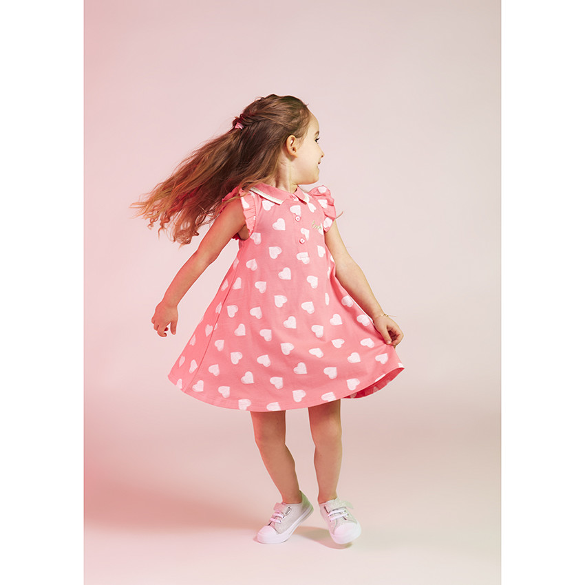 Robe polo en jersey imprimé pour fille 