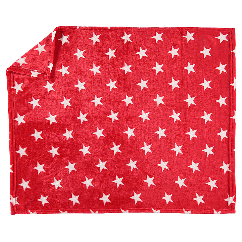 Ensemble couverture sherpa étoilée et peluche père Noël  