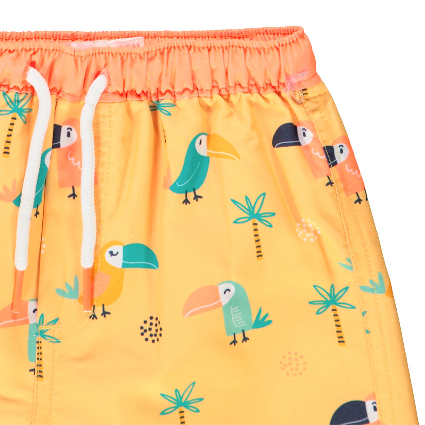 Short de bain imprimé toucans/palmiers pour bébé garçon 