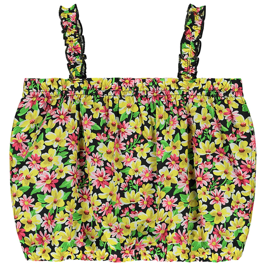 Top court imprimé fleuri pour fille  