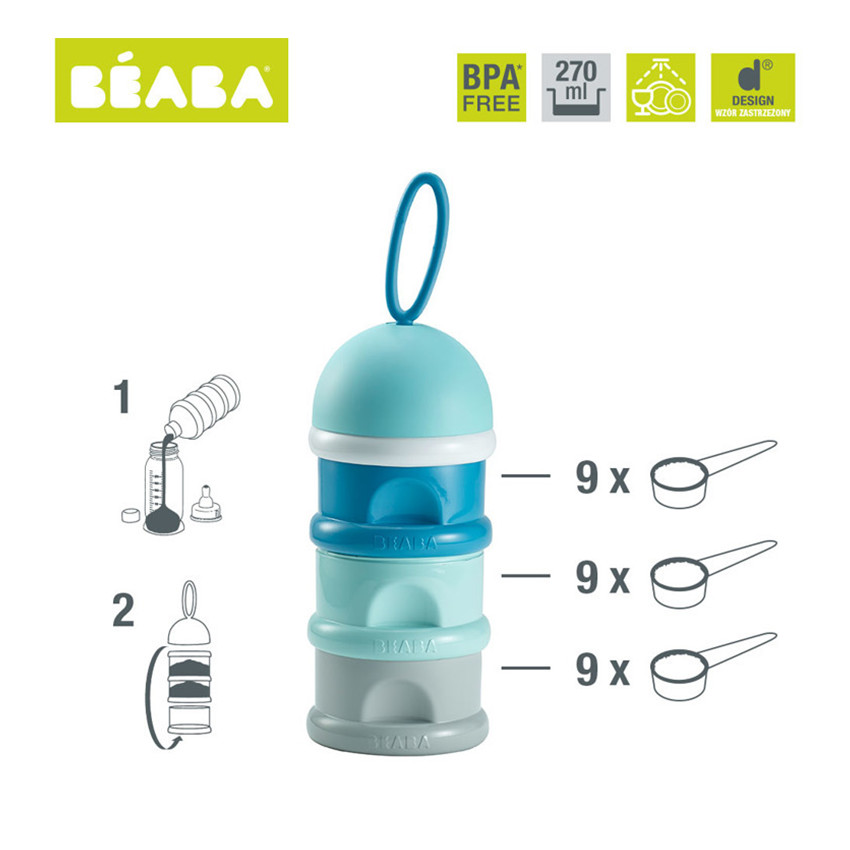 Stapelbare doseerdozen voor melkpoeder - Blauw 