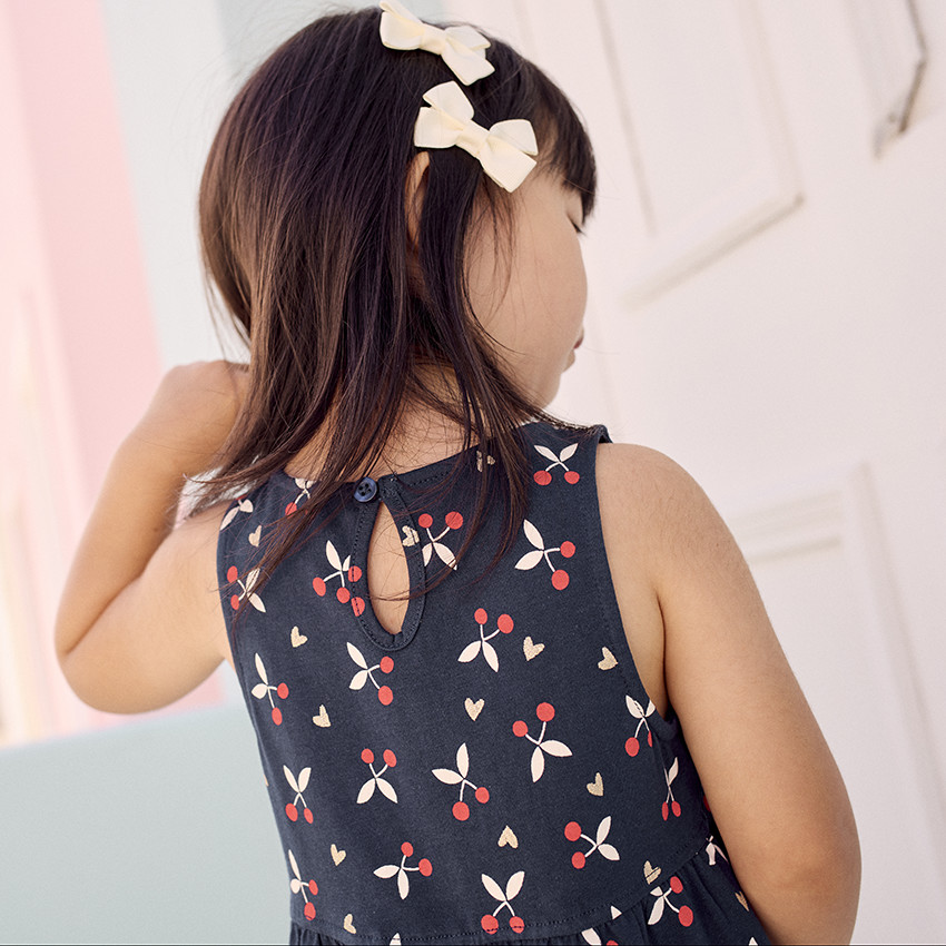 Zonder mouwen jurk met fantasieprint voor babymeisjes 