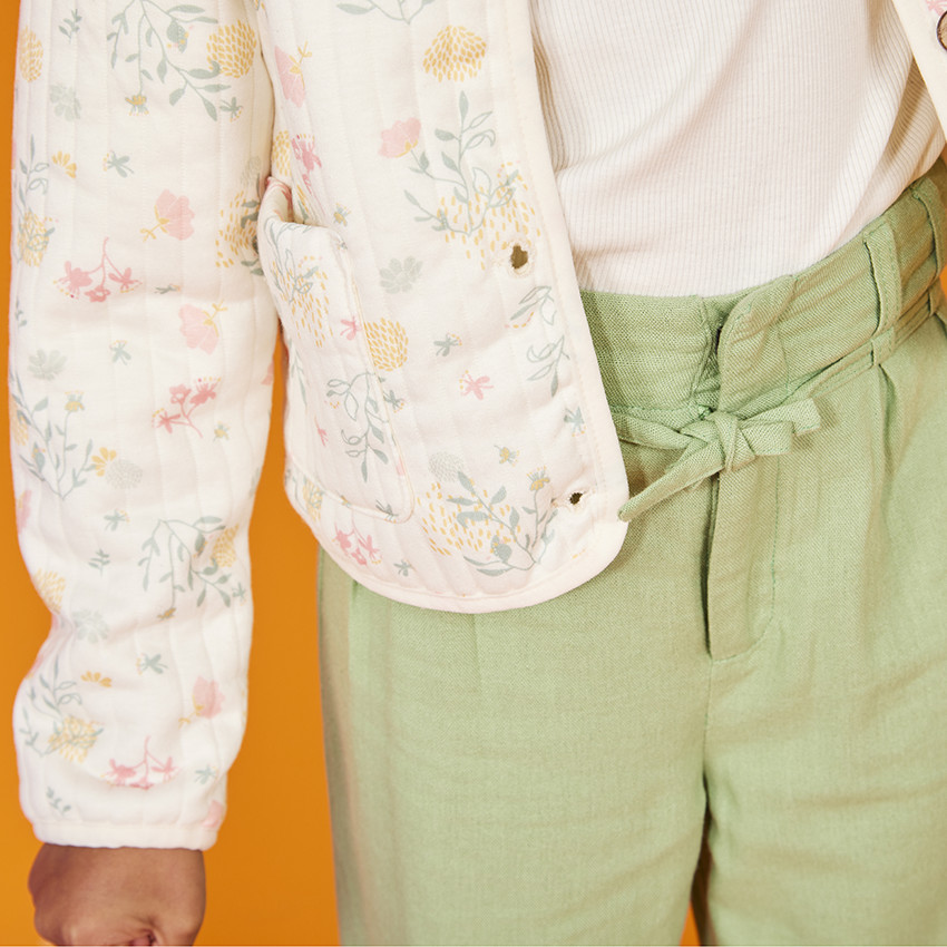 Veste matelassée imprimé floral pour fille 