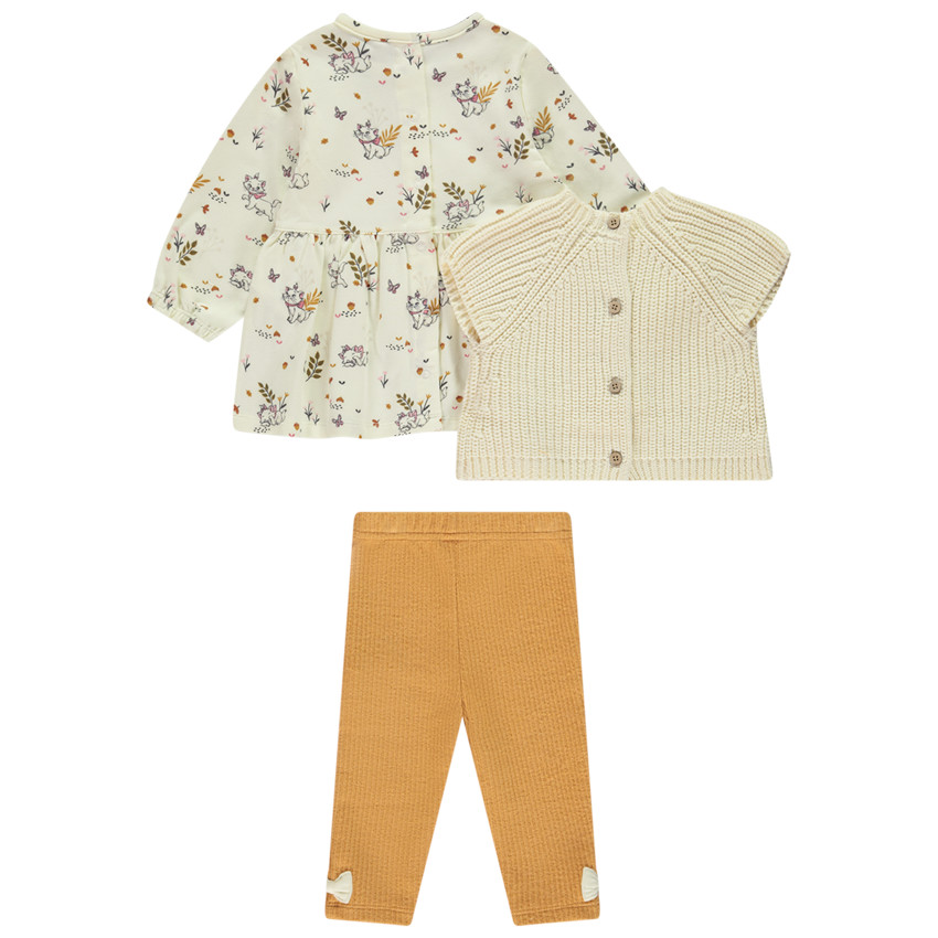 Set van 3 delen met bedrukte jurk Marie Disney voor meisjes 