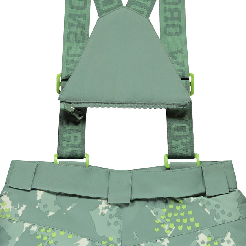 Pantalon de ski imprimé à bretelles amovibles pour garçon 