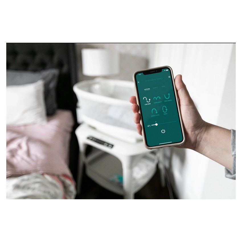 Wieg mamaRoo Sleep met bewegingen en geluiden + laken 