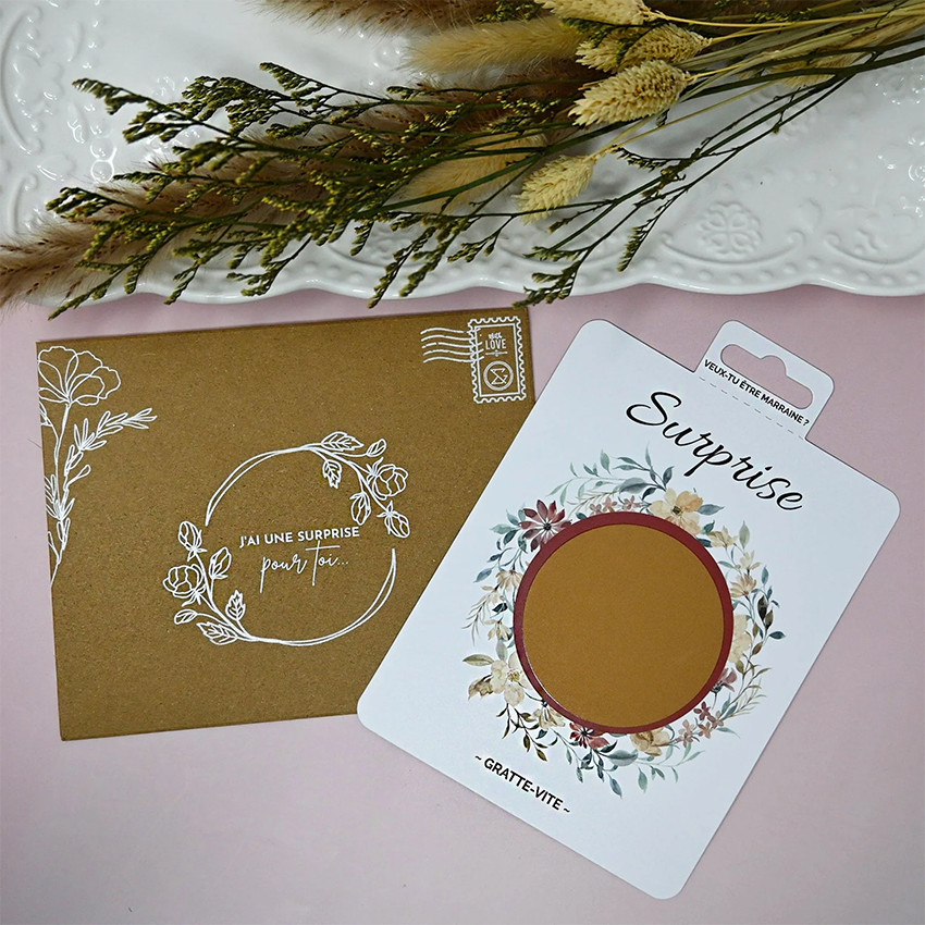 Carte à gratter "Veux-tu être marraine ?" 