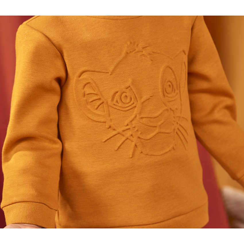 Sweatshirt met reliëfpatroon Simba Disney voor baby jongen 