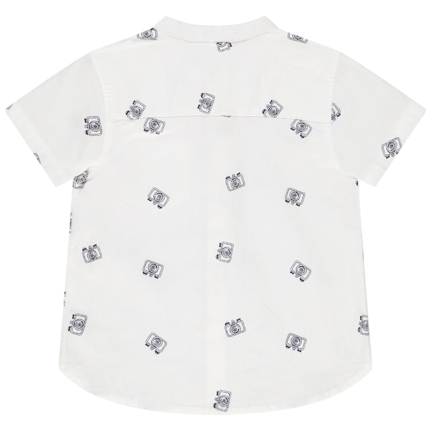 Korte mouwen Mao kraag overhemd voor baby jongen 