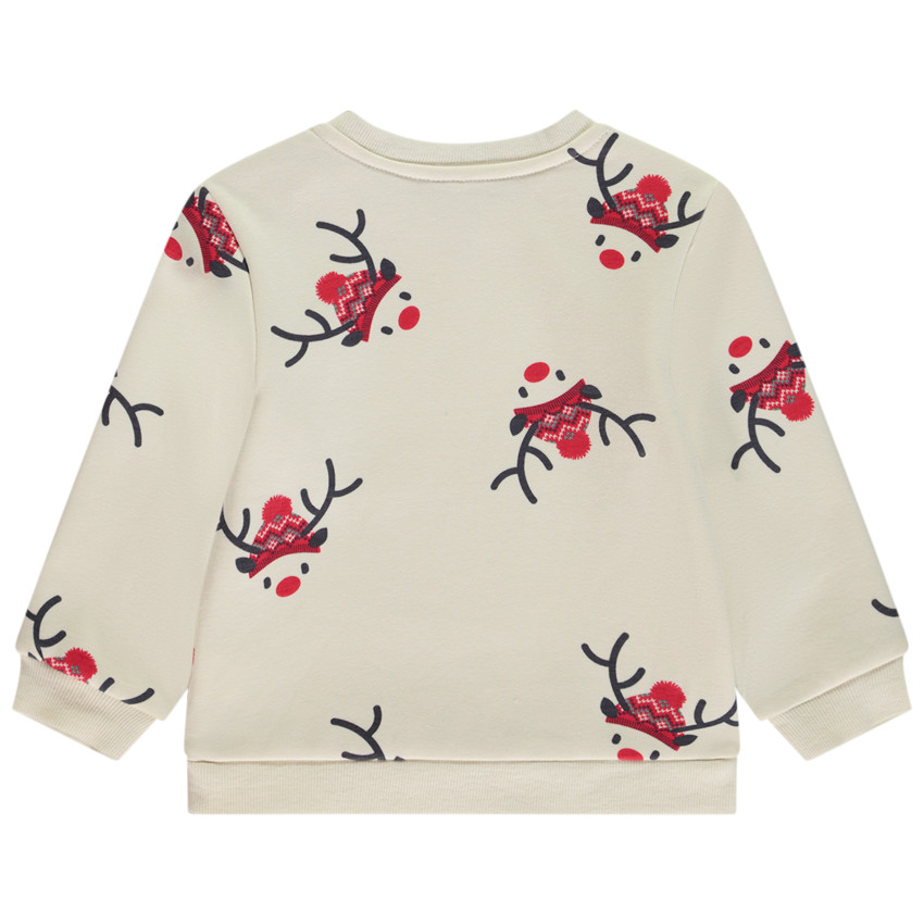 Sweat molleton imprimé rennes de Noël pour bébé garçon 