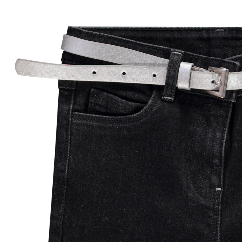 Jean slim avec ceinture amovible pour fille 