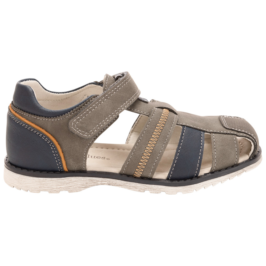 Sandalen leder effect met scratch voor jongens 