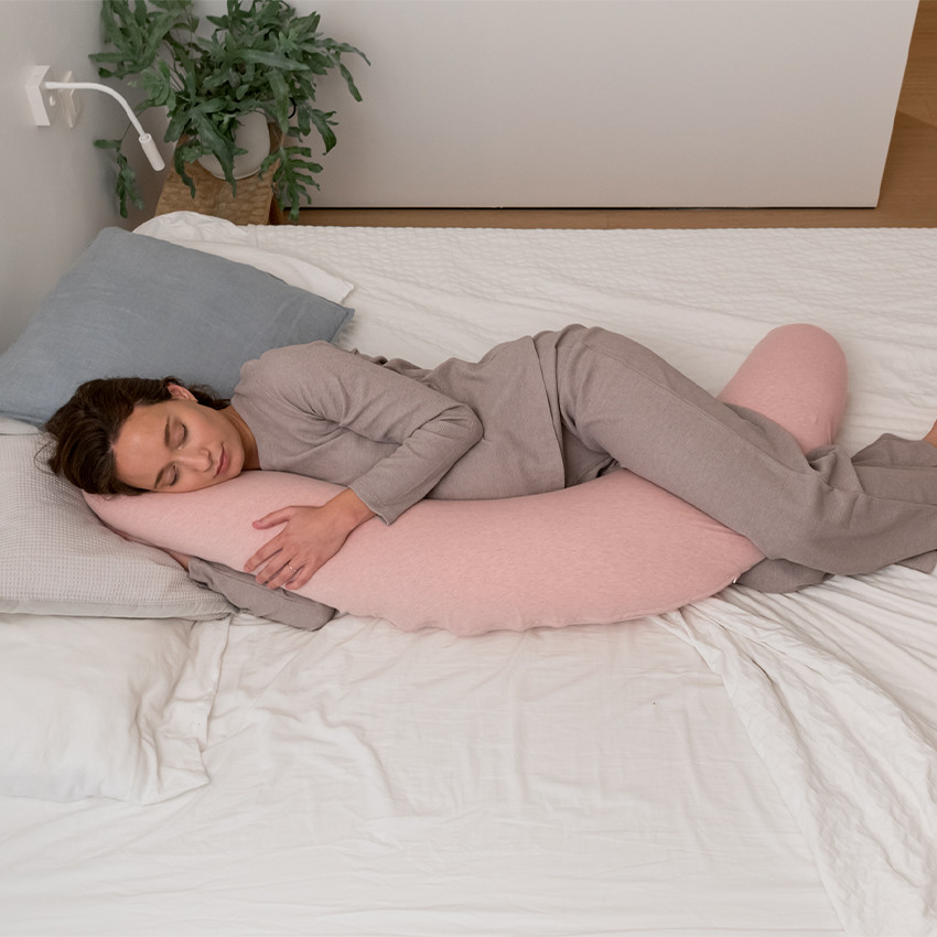 Grand coussin multi-usage Buddy Chiné Pink 