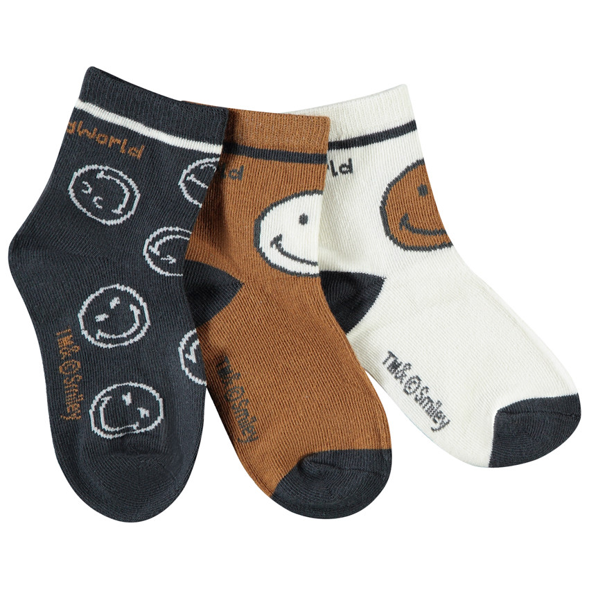 Lot de 3 paires de chaussettes SmileyWorld pour garçon 