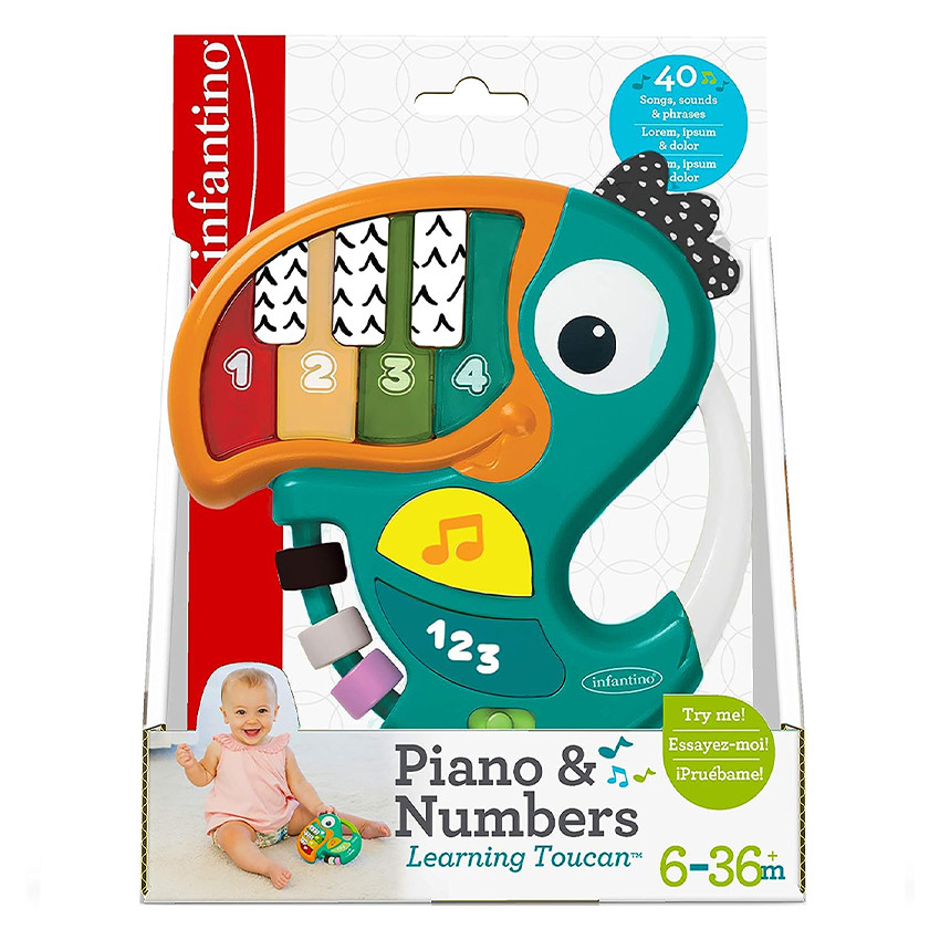 Toekan activiteit piano – Piano & Numbers Learning Toucan 