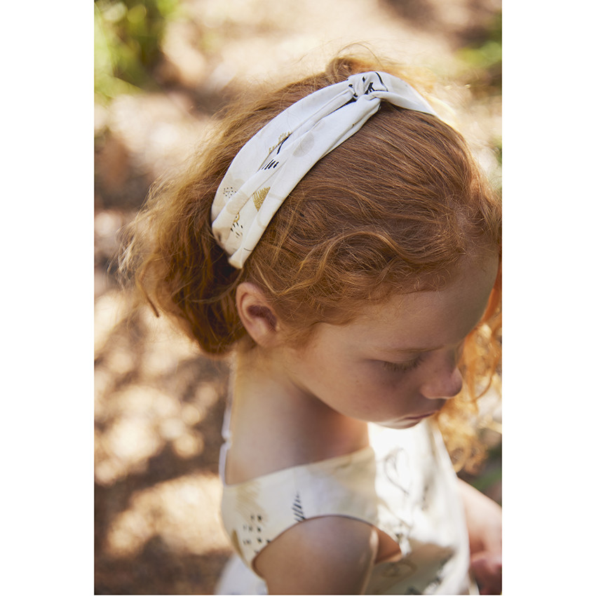 Bandeau en coton imprimé fantaisie pour bébé fille 