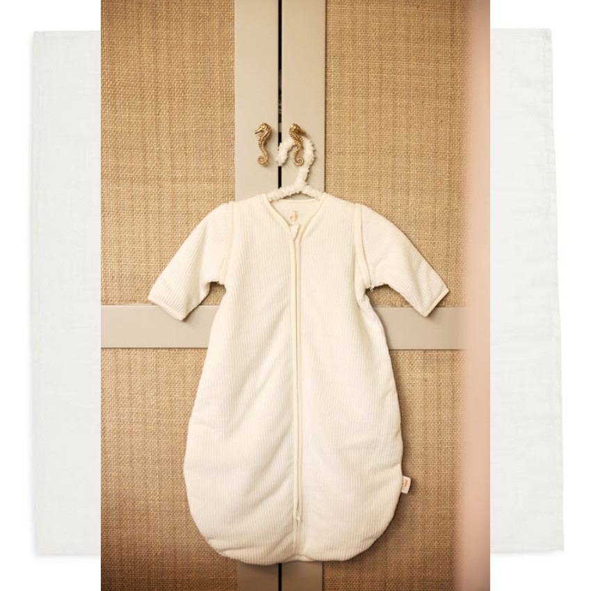 Slaapzak afritsbare mouwen 110cm Rib Ivory 