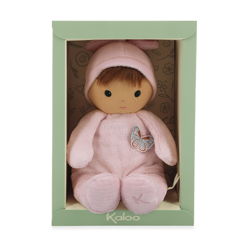 Poupon en tissu Tendre Bébé Camélia rose 