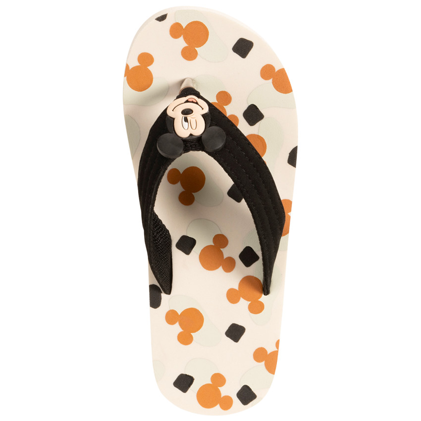 Tongs à bride souple imprimé et badge Mickey Disney pour garçon 