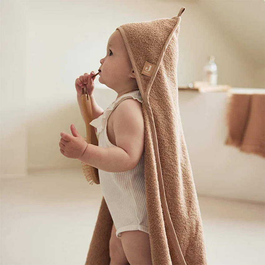 Cape de bain éponge 75x75cm Biscuit 