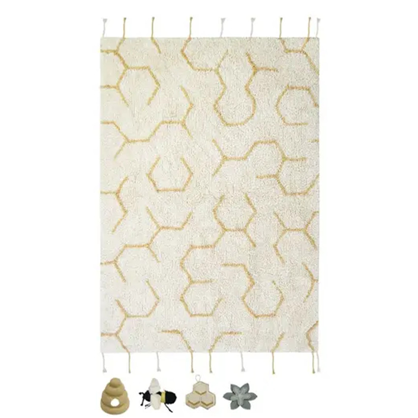 Tapis d'éveil lavable Pollination voyage des abeilles jeux inclus 