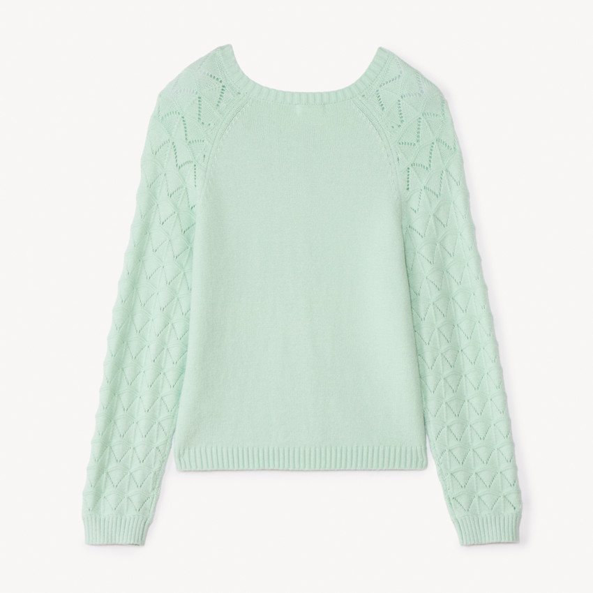 Gehaakte unicolor vest voor meisjes 
