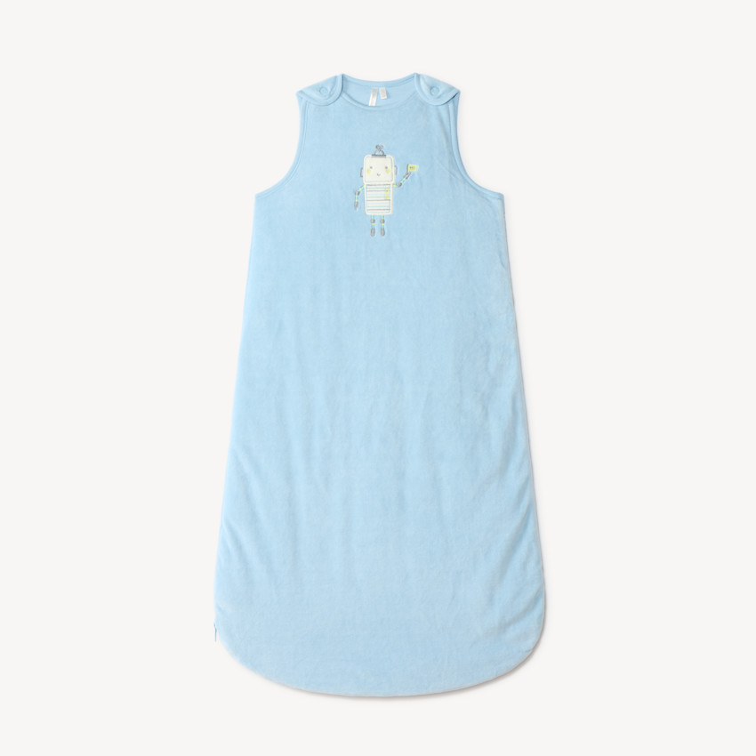 Gigoteuse sans manches en velours broderie robot TOG 4 