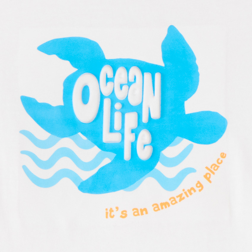 T-shirt manches courtes motifs fantaisie embossés pour bébé garçon 