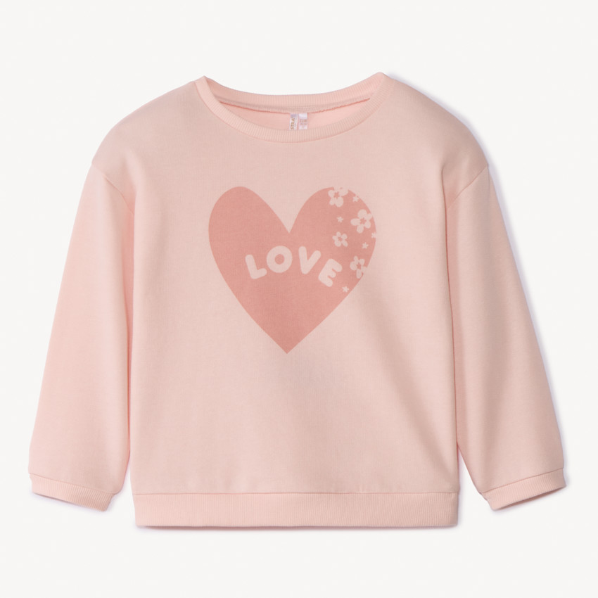 Sweatshirt met hartprint "Love" voor meisjes 