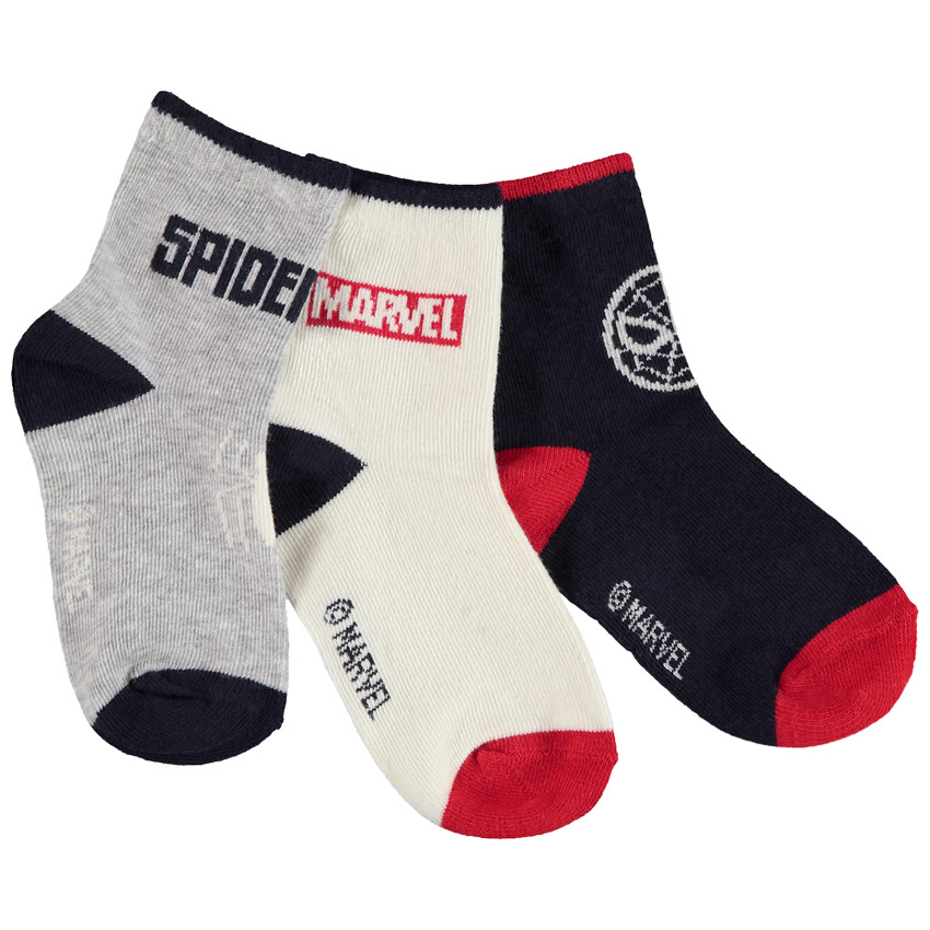 Set van 3 paren sokken Spider-Man Marvel voor jongens 