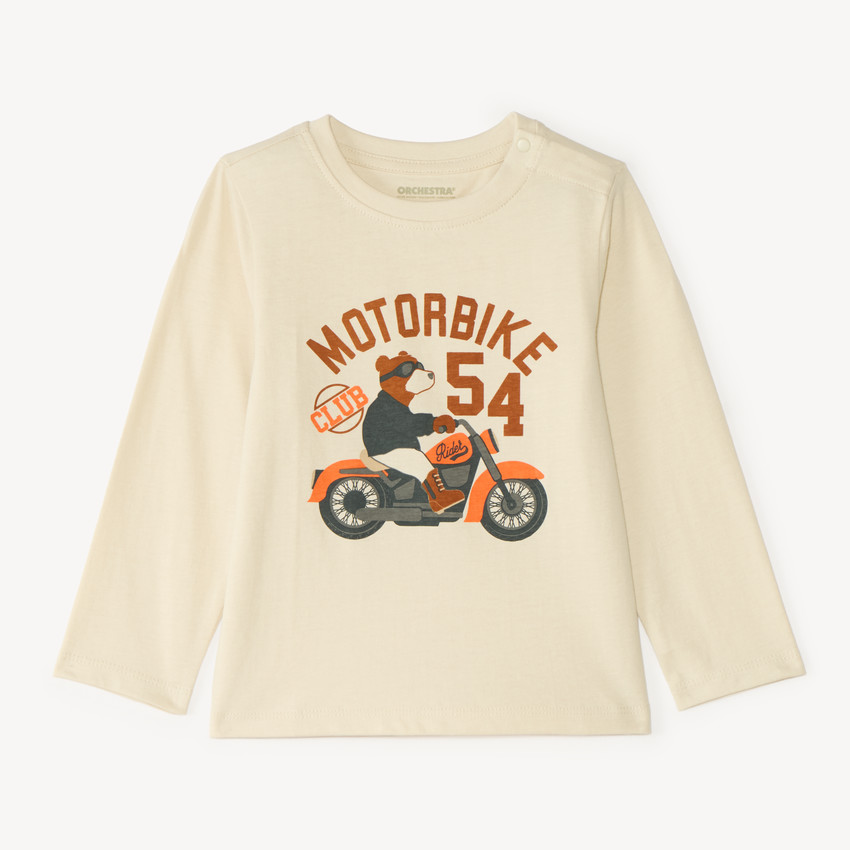 T-shirt manches longues bébé garçon print fantaisie 