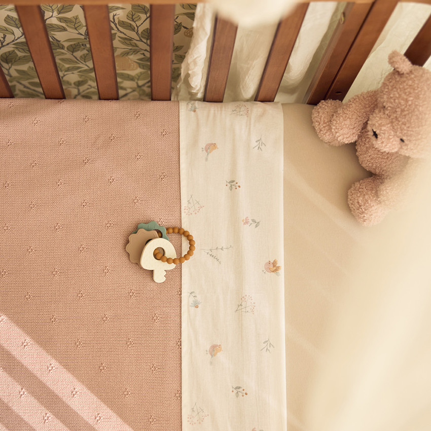 Pluche Beer in boucletten Teddy in wildroze 