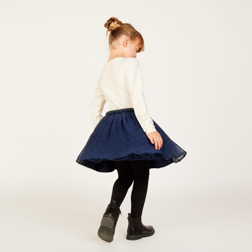 Jupe volantée en crêpe pailletée pour fille 