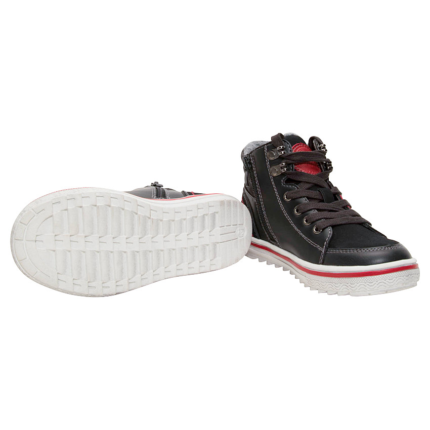 Hoge sneakers met veters en rits voor jongens 